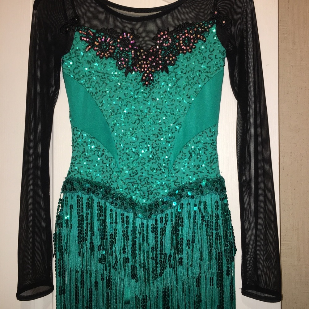 Green and Black dance costume